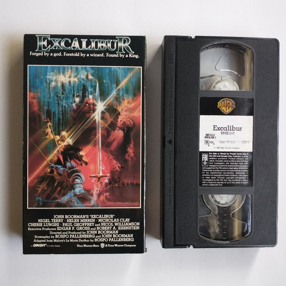 Excalibur 1981 VHS Tape Movie